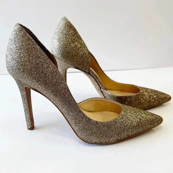 JESSICA SIMPSON Sparkly D'Orsay Party Heels Size 7.5 - Picture 4 of 9